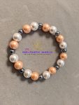 Peach + White + Black Pearl Bracelet