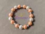 Peach & White Pearl Bracelet