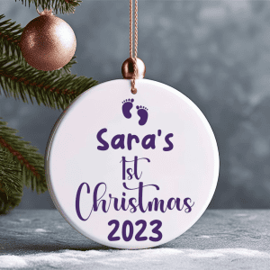 Personalized Baby's First Christmas Ornament