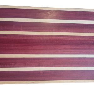 Custom Handmade Purple Heart, Maple 18x12 cutting board