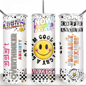 Anxiety Awareness 20oz Mental Health Affirmative Groovy 2oz tumbler