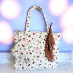 Cherry Print Tote Bag Set | Shoulder Bag with Matching Pouch | Aesthetic Fruit Tote | Everyday Bag | Gift for Her
