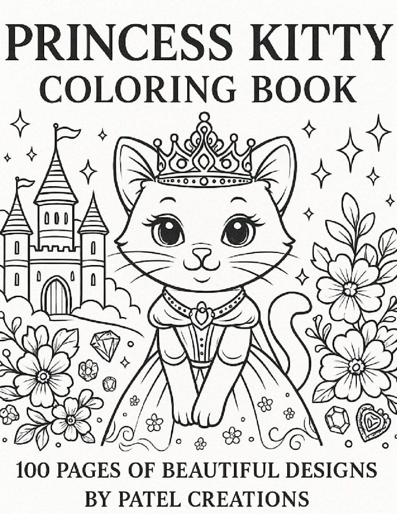 Princess-kitty-coloring-book-cover-pdf