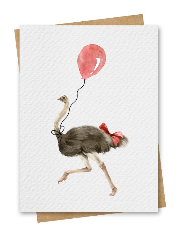 Red-Balloon-Ostrich