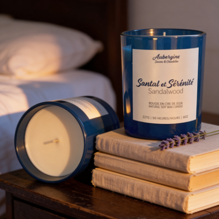 Sandalwood Soy Candle, 227 g.