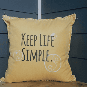 Keep Life Simple. Pillow Cover