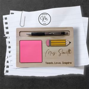 Personalized Teacher Sticky Note Holder
