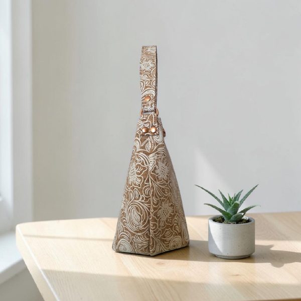 White Patterned Cork Fabric, rose gold hardware.