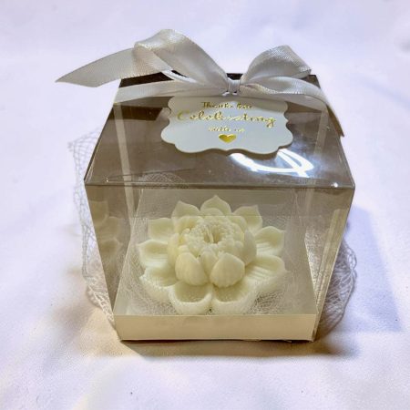 Wedding Thank you Gift for guests - Lotus Flower Candle