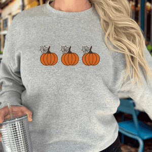 Embroidered pumpkins on Sweater