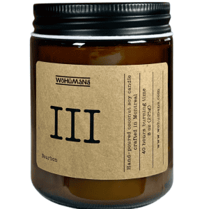 Wohumana III – Bourbon Candle | Coconut Soy Wax | Wood Wick