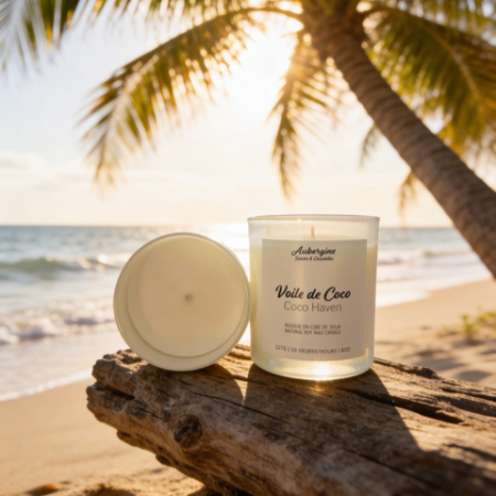 Coco Haven Soy Candle / Bougie Voile de Coco, 227 g.