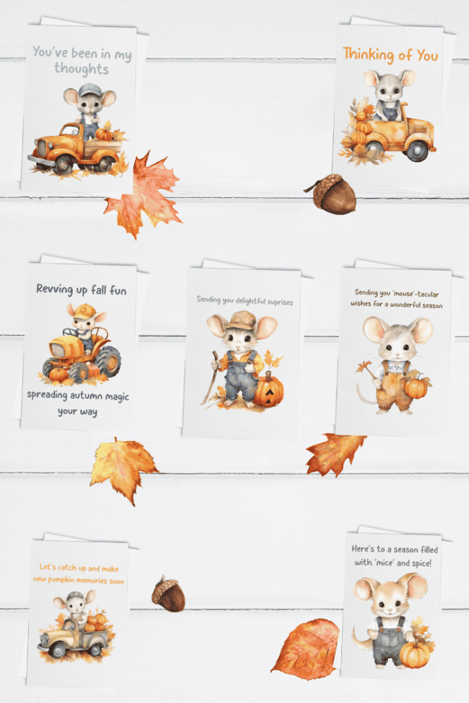 Whimsical-Fall-Mouse-Greeting-Cards
