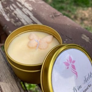 Butterfly Gold Tin Candle (by Scents in Fields)