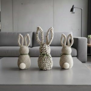 Minimalist Knitted Decor Bunny