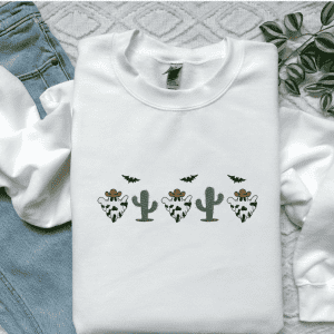 Halloween Cowboy Embroidered Sweatshirt