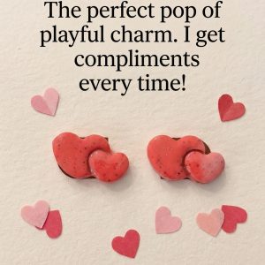 Double Heart Handmade Earrings – Playful and Charming
