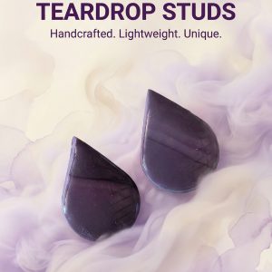 Lavender Haze Teardrop Studs – Simple Elegance, Redefined