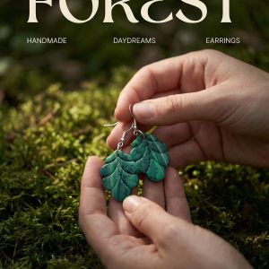 Handmade Forest Leaf Earrings – A Touch of Nature