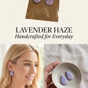 Lavender Haze Teardrop Earrings – Handcrafted Simplicity