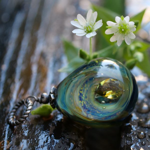 Fairy Fantasy - Crystal Necklace, Iridescent Glass Pendant, Magical Fantasy Jewellery