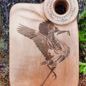 Heron Dance' wooden cutting board/charcuterie board