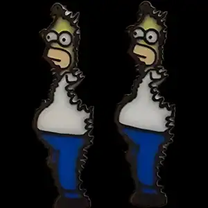Hilarious Homer Simpson "Hiding in the Bush" Ornament – Perfect for Any Fan! - 3D
