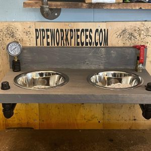Floating dog bowl feeder bottom mount style new design with gauges