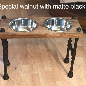 X-Large Raised Dog bowl stand - industrial style dog bowl stand | steampunk style dog feeder-Free Personalization Included