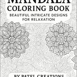 Mandala Coloring Book - 40 Pages of Beautiful Intricate Designs - Digital Download