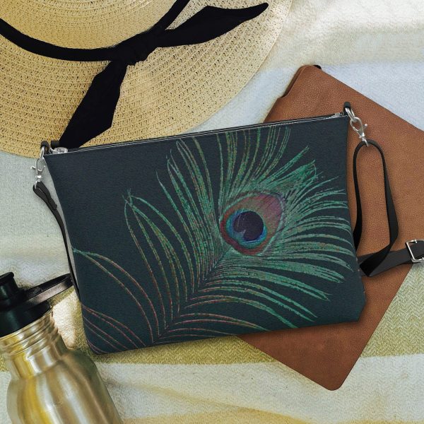 Peacock Feather Crossbody Bag