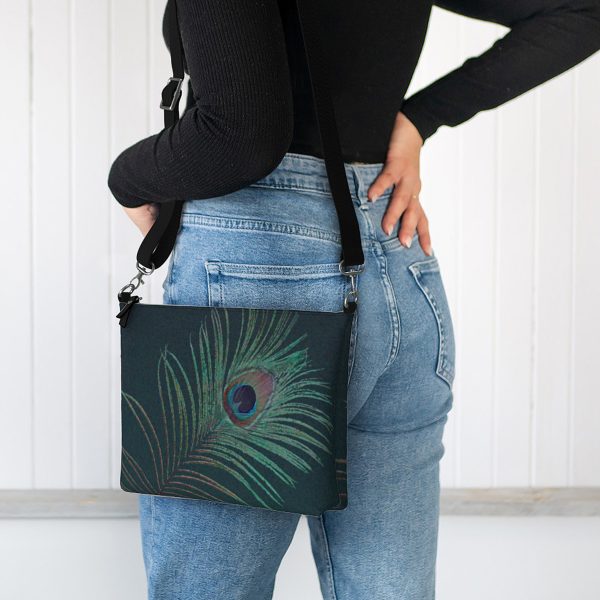 Peacock Feather Crossbody Bag
