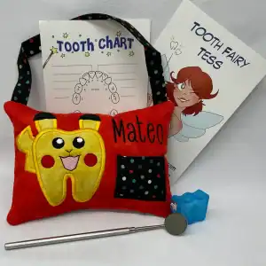 Pika Tooth Fairy Pillow by Tooth Fairy Tess- Personalized