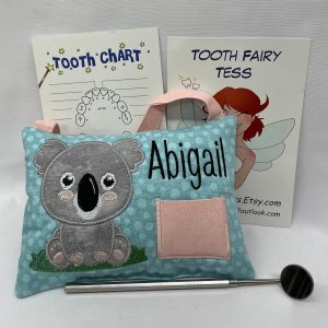 Koala Bear Tooth Fairy Pillow by Tooth Fairy Tess - Personalized