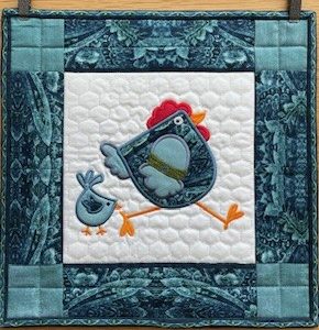 Quilted & Embroidered Table Topper/Wall Hanging