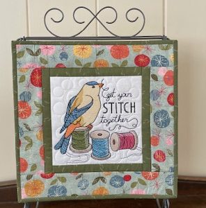 Quilted & Embroidered Table Topper/Wall Hanging