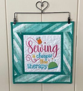 Quilted & Embroidered Table Topper/Wall Hanging
