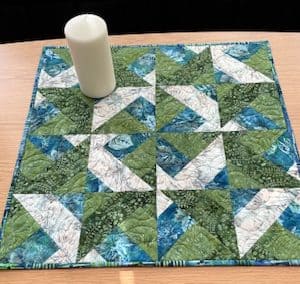 Quilted Batik Table Topper