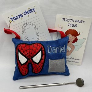 Spidy Tooth Fairy Pillow by Tooth Fairy Tess - Personalized