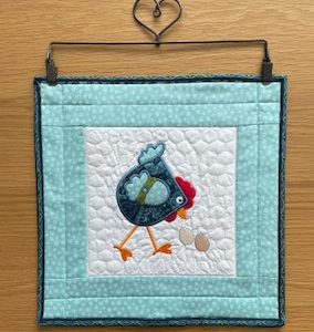 Quilted & Embroidered Table Topper/Wall Hanging