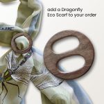 Grey Beige Wood Scarf Ring