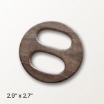 Grey Beige Wood Scarf Ring