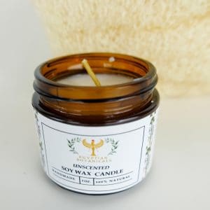Unscented Natural Soy Wax Candle