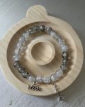 Midnight & Mist "Love" Crackle Bracelet – Sentimental Mother’s Day Gift