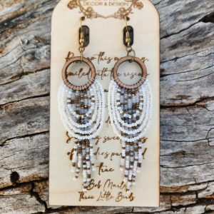 Alpine Frost Tiered Scallop Earrings
