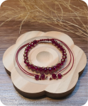 Dark Red Crystal Beads Bracelet