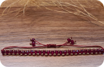 Dark Red Crystal Beads Bracelet