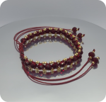 Dark Red Crystal Beads Bracelet