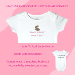 Bunny Beige Baby Sweater, Handmade Knitted Baby Sweater, Personalized Baby Sweater