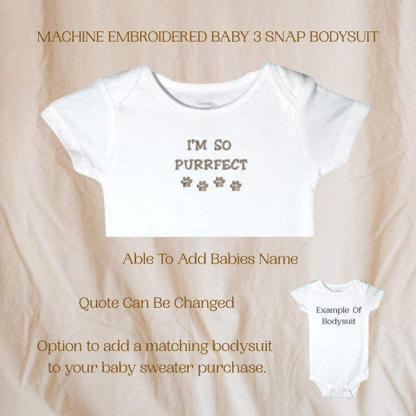 Kittens Baby Sweater, Handmade Knitted Baby Sweater, Personalized Baby Sweater